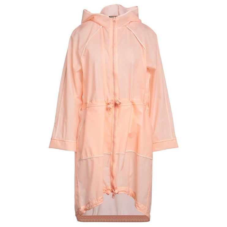 Veste étanche longue rose poudre