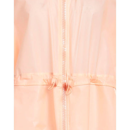 Veste étanche longue rose poudre