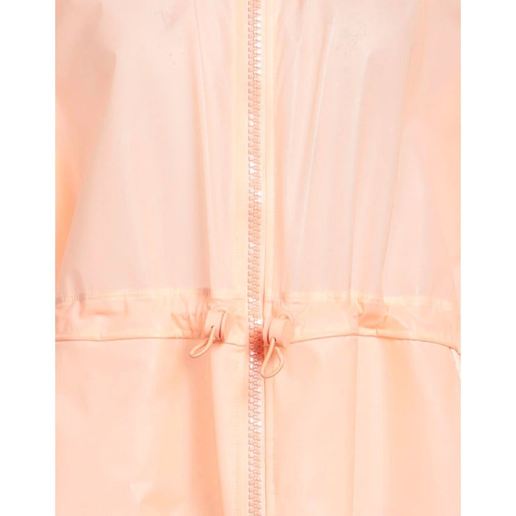 Veste étanche longue rose poudre