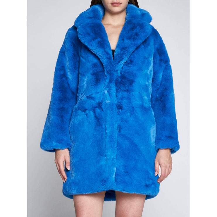 Veste Eco-Fur Chic Sapphire - chaleur inégalée