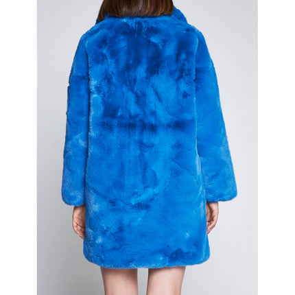 Veste Eco-Fur Chic Sapphire - chaleur inégalée