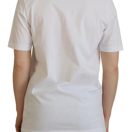 Camiseta de manga corta del parche de logotipo blanco