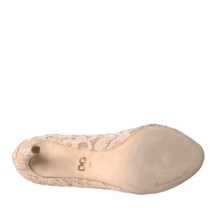 Chaussures de bottes en dentelle Taormina Stretch Beige