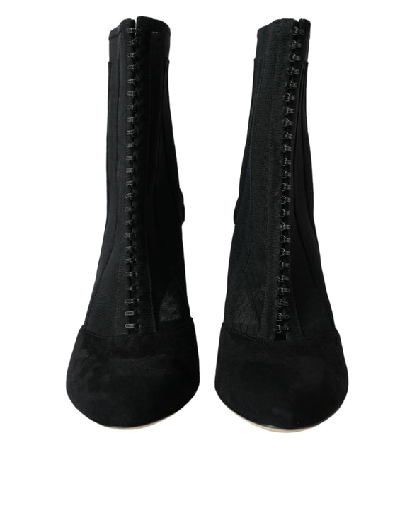 Boots Boots en maille noire