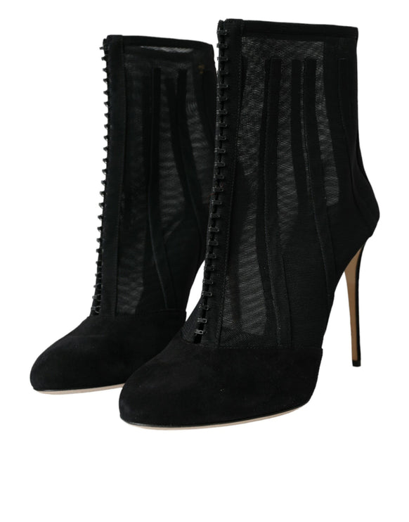 Boots Boots en maille noire