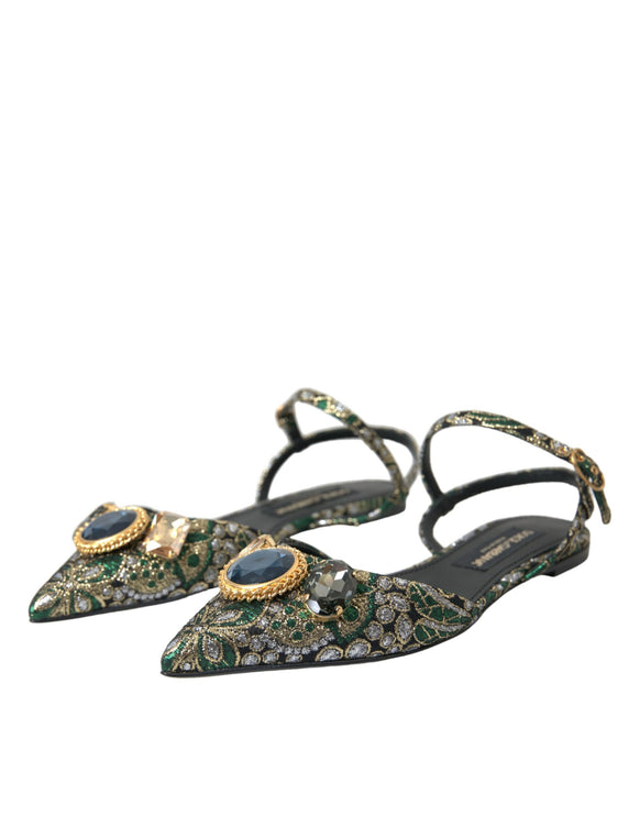 Zapatos de sandalias multicolores jacquard cristal sandals