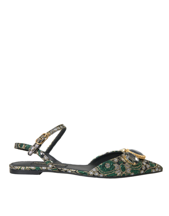 Zapatos de sandalias multicolores jacquard cristal sandals