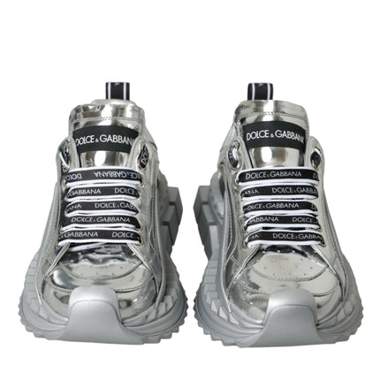 Scarpe sneaker super regina in pelle argento