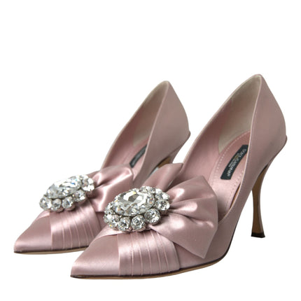 Talons hauts en cristal rose pompe chaussures