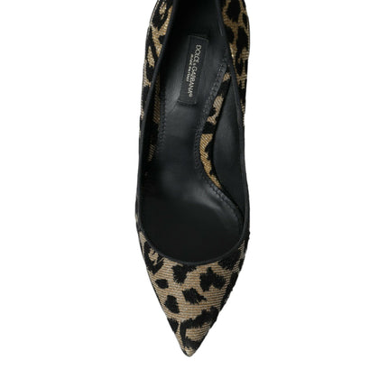 Black Gold Leopard Lurex talons pompes chaussures