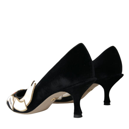 Talons en cuir en cuir en daim noir pompes chaussures