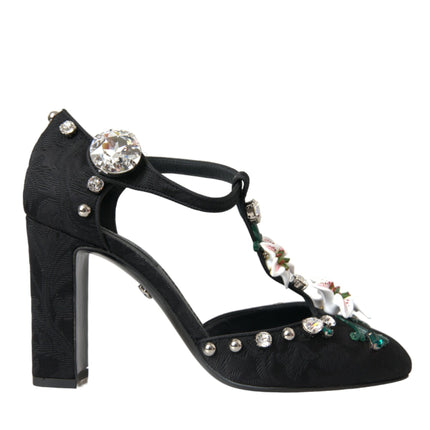 Lilies negros tacones de cristal zapatos de bombas