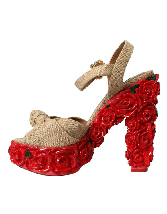 Scarpe sandali a piattaforma cristallina rose