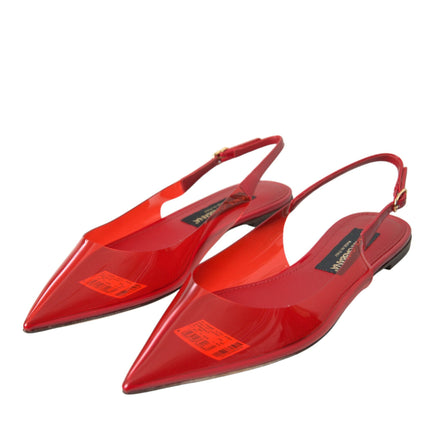 Slingback in PVC rosso Clear Flats Sandals Scarpe