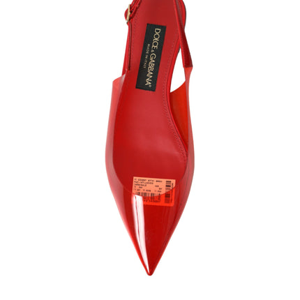 Slingback in PVC rosso Clear Flats Sandals Scarpe