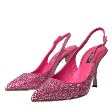 Zapatos de bombas de cristal de hojaldre rosa