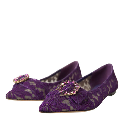 Purple Taormina Lace Crystal Mandis Chaussures