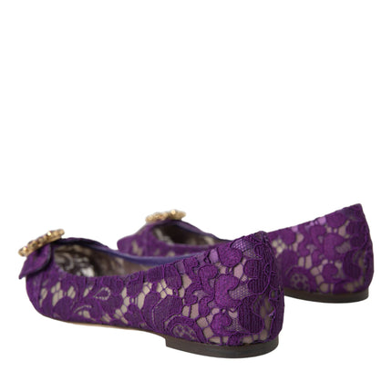 Purple Taormina Lace Crystal Mandis Chaussures