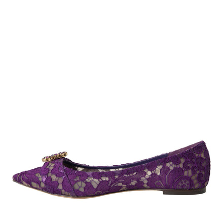 Purple Taormina Lace Crystal Mandis Chaussures