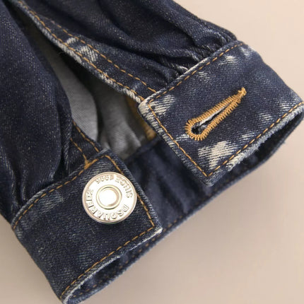 Jeans de mezclilla de carga de algodón de cintura azul