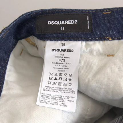 Jeans de mezclilla de carga de algodón de cintura azul