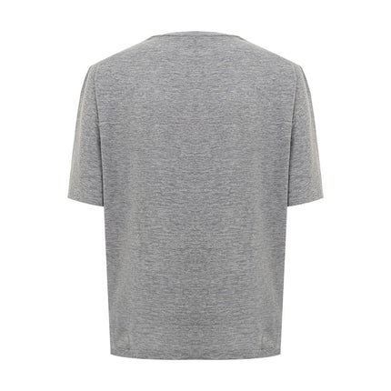 TEE de algodón gris elegante para la mujer moderna