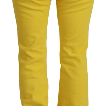 Jeans di pantaloni di jeans in denim di filo di cotone giallo