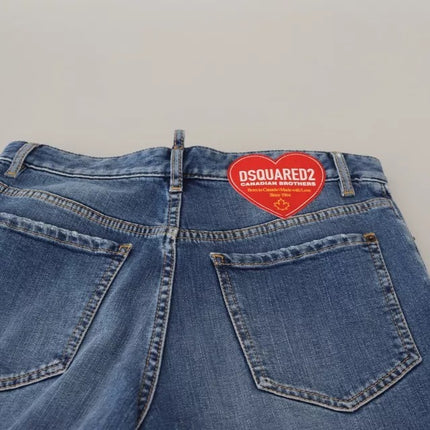 Jeans de mezclilla recta de cintura alta y angustiada