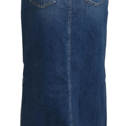 Blauw noodlijdende hoge taille potlood gesneden denimrok