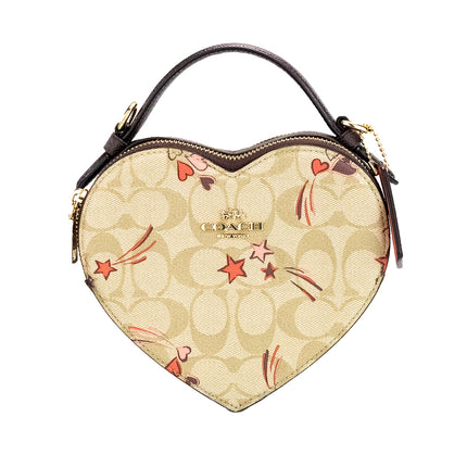 Coeur petit léger kaki étoile toile crossbody sac sac à main