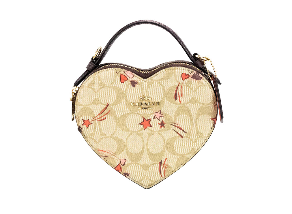 Coeur petit léger kaki étoile toile crossbody sac sac à main