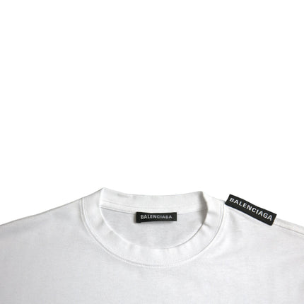 Off White Cotton Jersey Round Neck T-shirt