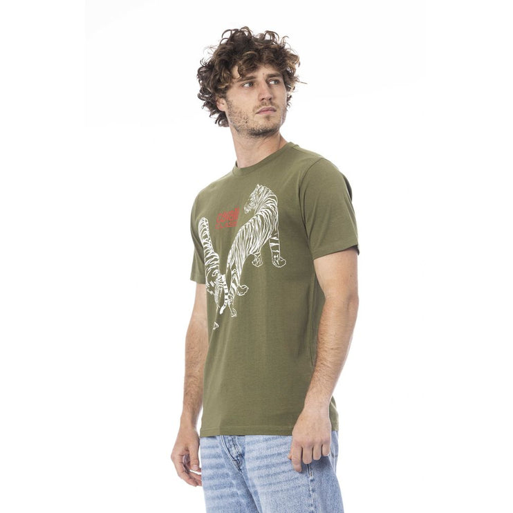 Camiseta de algodón verde