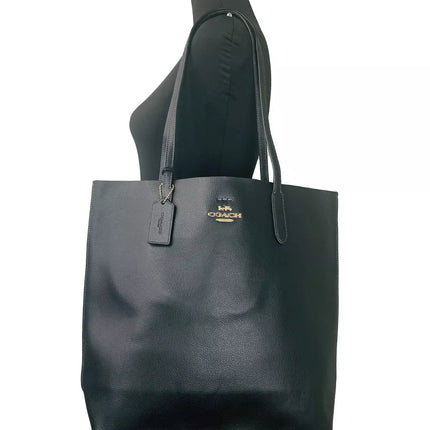 Thea fourre-tout sac en cuir en cuir noir