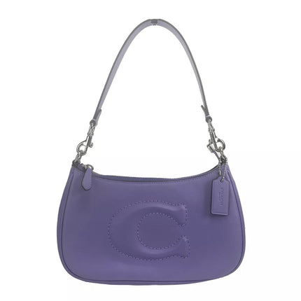 TERI Smooth Leather Crossbody Bag Purse Purple