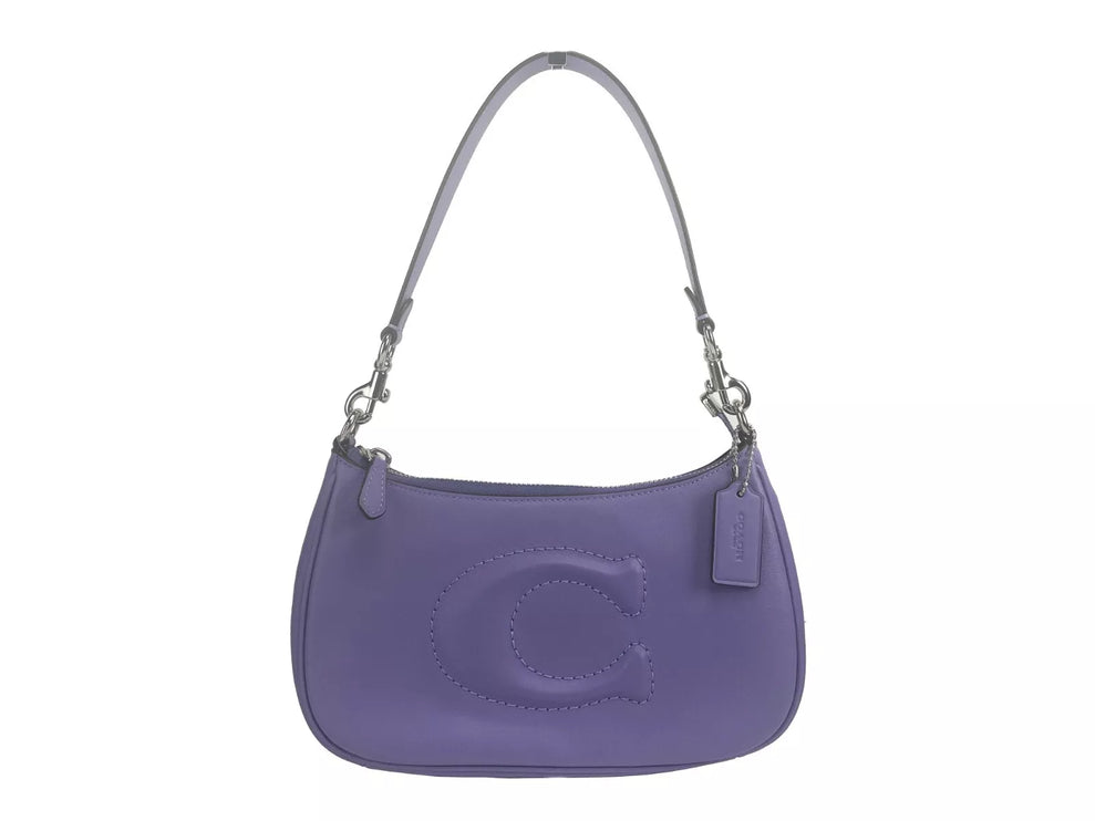 TERI Smooth Leather Crossbody Bag Purse Purple