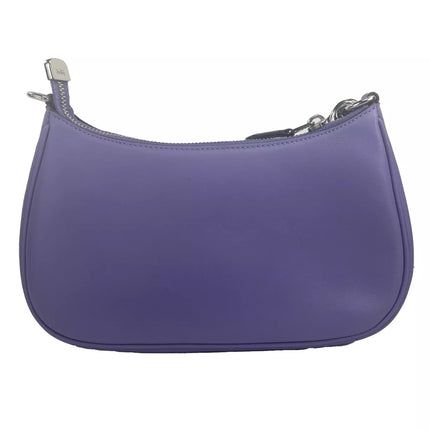 TERI Smooth Leather Crossbody Bag Purse Purple