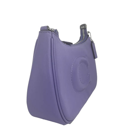 TERI Smooth Leather Crossbody Bag Purse Purple