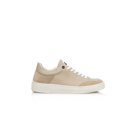 Sneaker in pelle di mucca beige