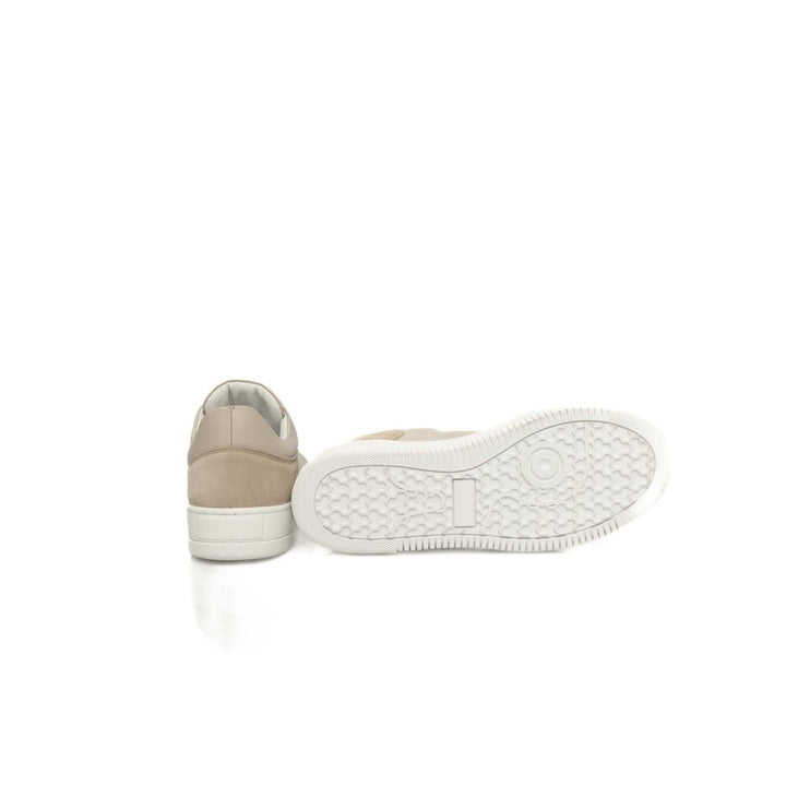 Sneaker in pelle di mucca beige