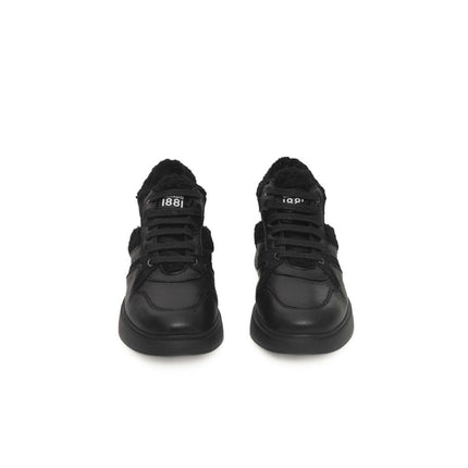 Sneaker in pelle di mucca nera