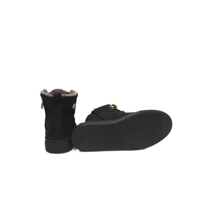 Sneaker in pelle di mucca nera