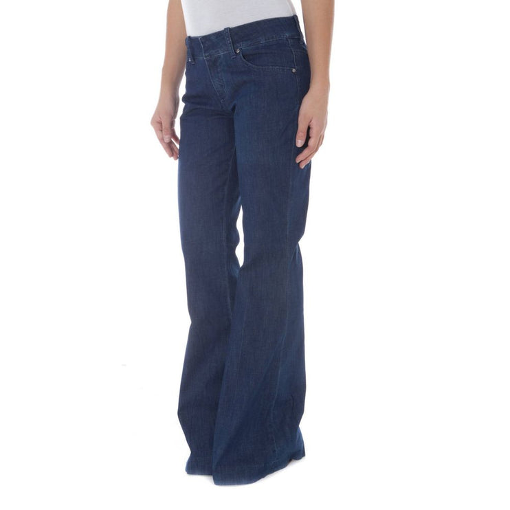 Blauwe katoenen jeans en broek