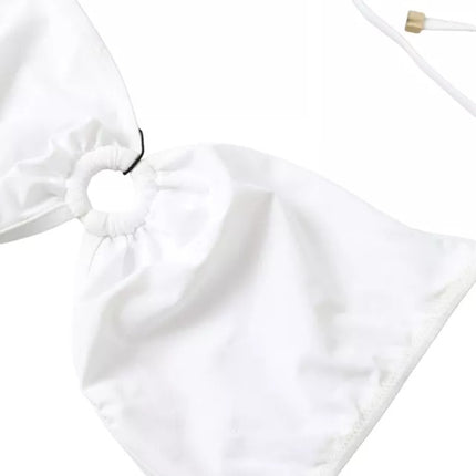 Bikini da bagno in nylon in nylon bianco