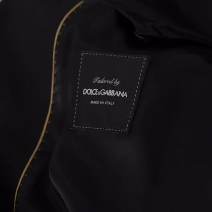 Black Polyester Single Breasted BlazerJacket