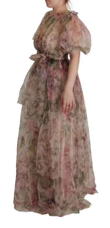 Robe de robe maxi à imprimé floral multicolore