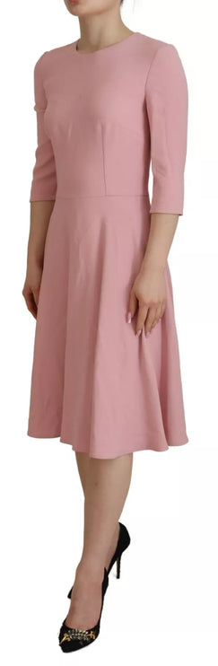 Robe à manches Rose Flare Viscose Robe 3/4