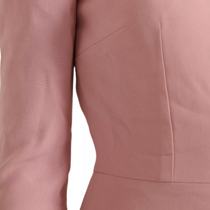 Robe à manches courtes visqueuses à fusée A-Line Viscose rose