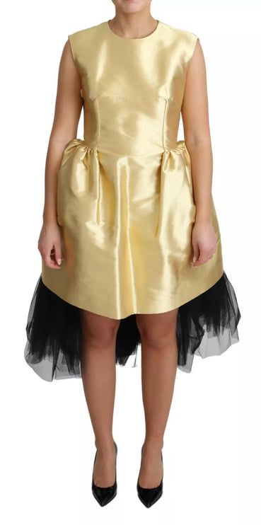 Robe en tulle A-Line Polyester Gold Polyester