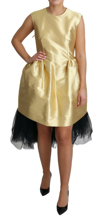 Robe en tulle A-Line Polyester Gold Polyester